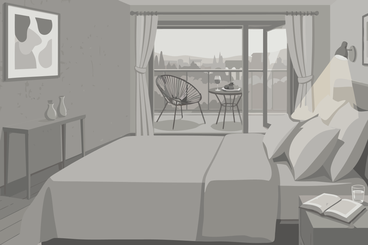 Queen Room with Shared Bathroom